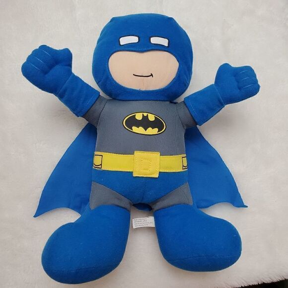 DC Super Friends Batman Plush Stuffed 9” Toy Superhero Comics Action Figure Blue - Picture 1 of 6
